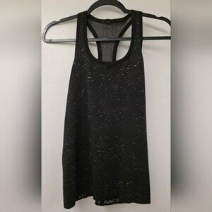 Lululemon Swiftly Tech Racerback Tank Size 6 Black Speckle “My Pace My Race EUC